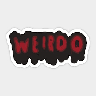 Weirdo | Bloody Script Font Typography Sticker